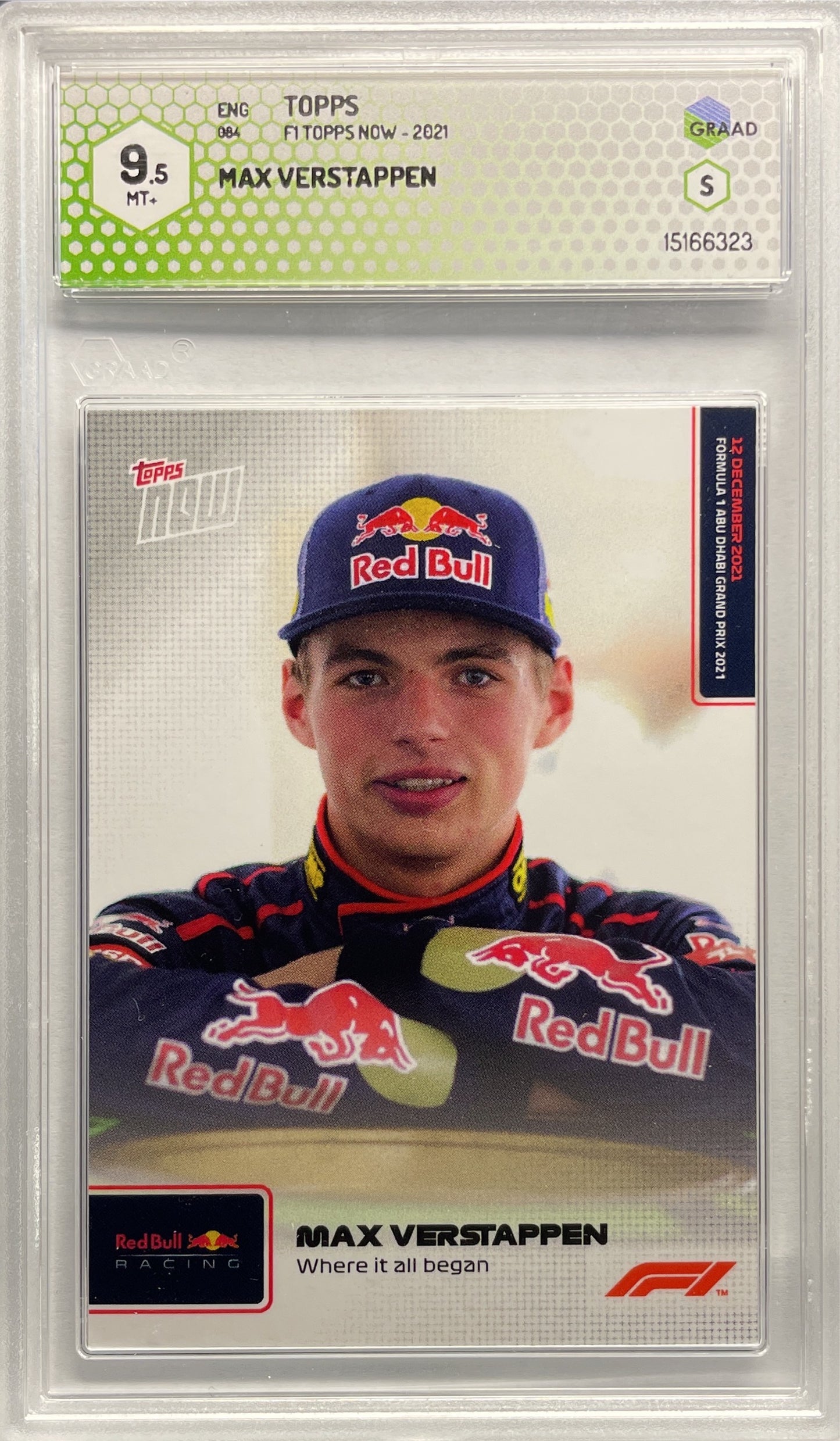 GRAAD 9.5 - Max Verstappen - F1 Topps Now #84