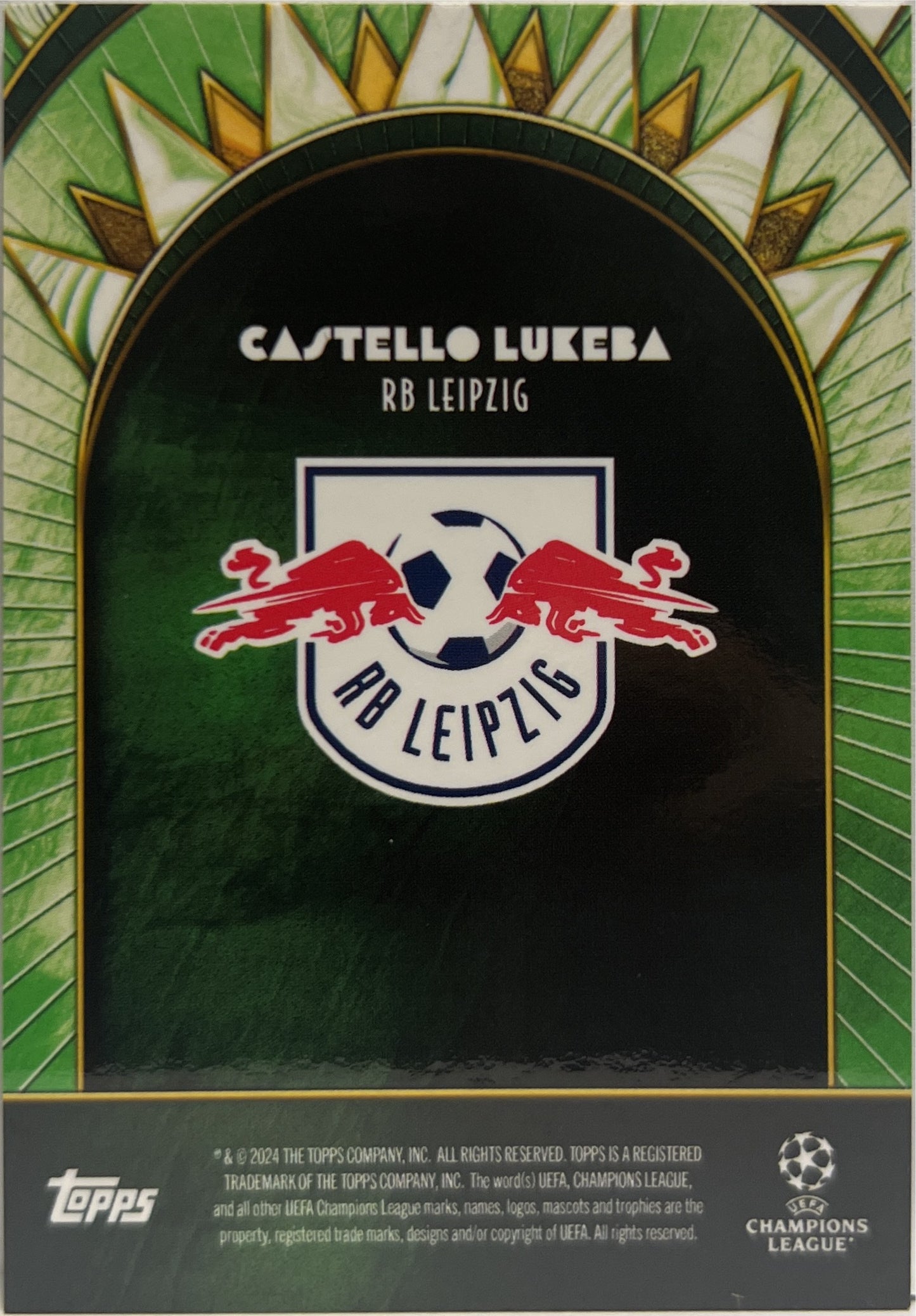 Castello Lukeba 97/99 Autograph Green Topps Deco 2024/25