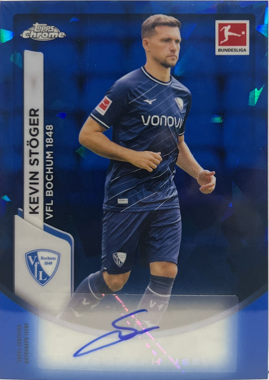Kevin Stoger Autograph Cracked Ice Blue Topps Chrome Bundesliga 2023/24