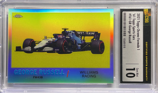 CSG 10 - George Russell '61 Sports Cars - Topps Chrome F1 2021