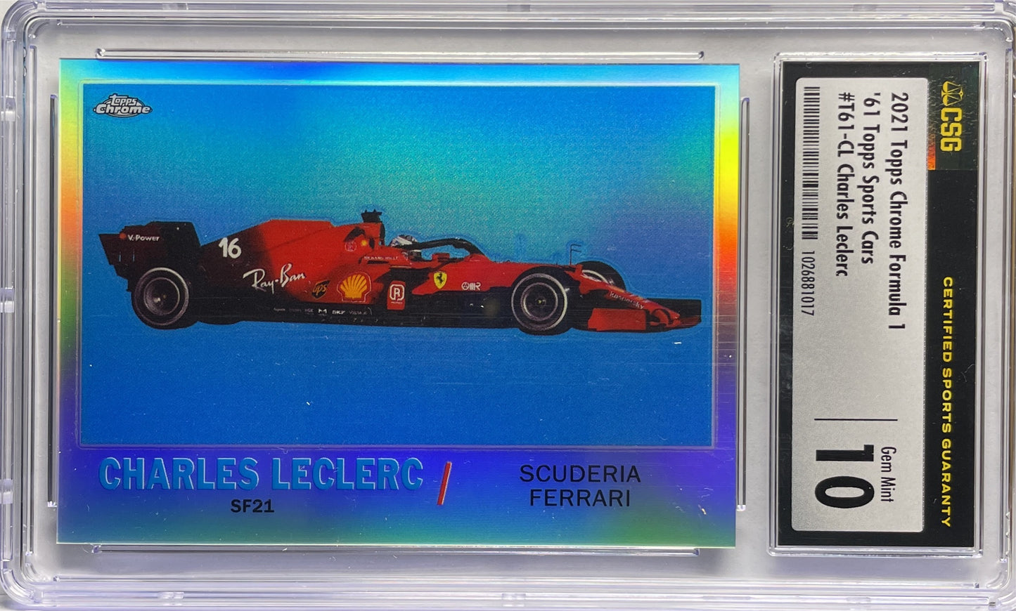 CSG 10 - Charles Leclerc '61 Sports Cars - Topps Chrome F1 2021