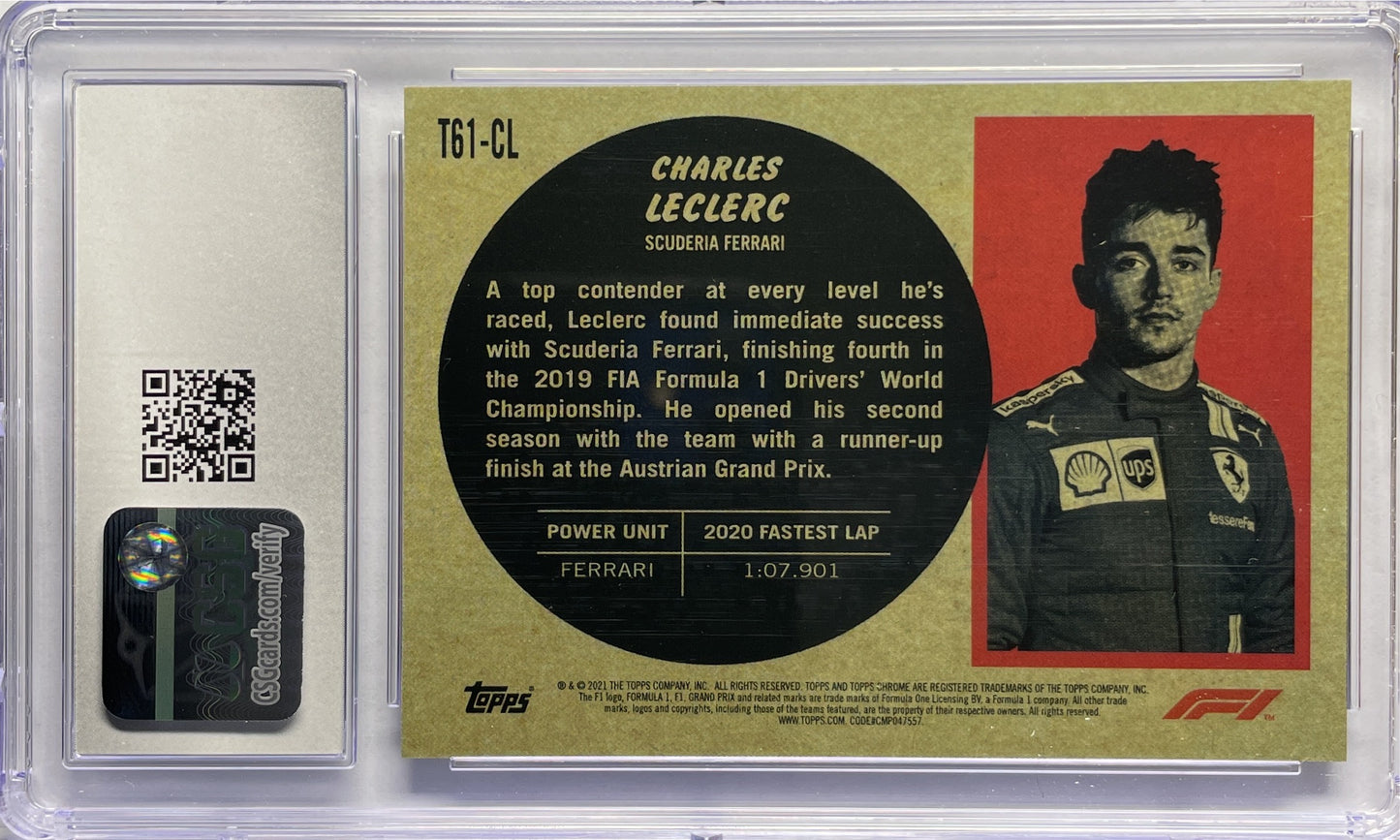 CSG 10 - Charles Leclerc '61 Sports Cars - Topps Chrome F1 2021