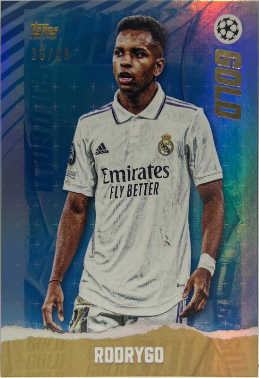 Rodrygo 35/49 Topps Gold 2022/23
