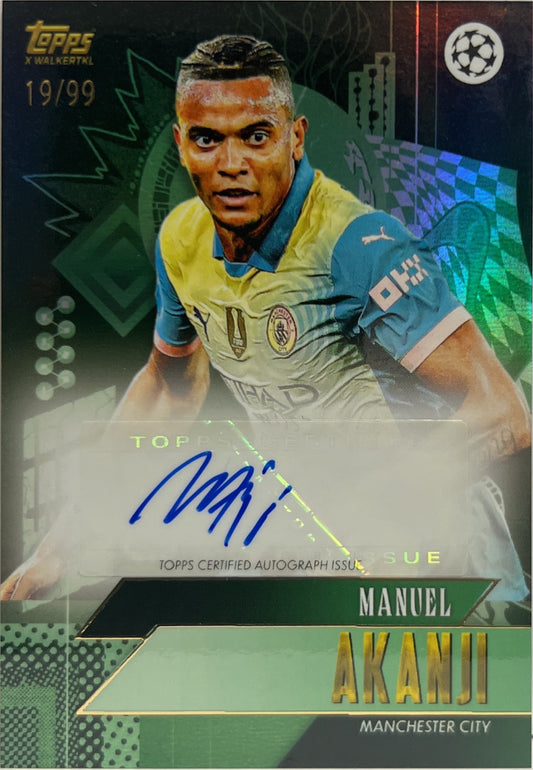 Manuel Akanji 19/99 Autograph Topps Gold UCC 2023/24