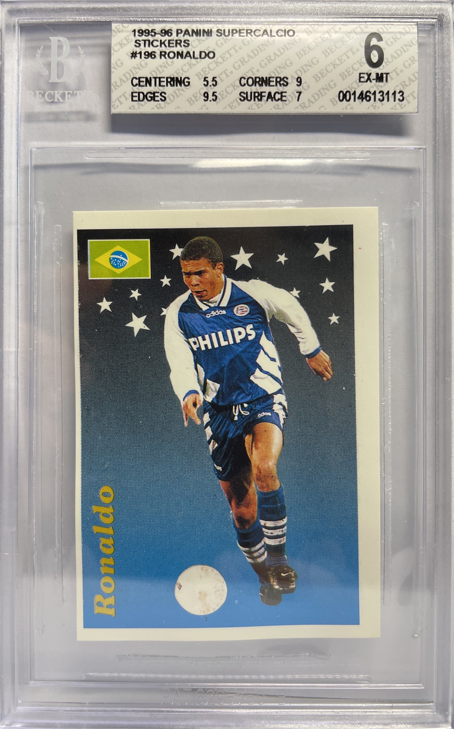 Beckett 6 - Ronaldo - Supercalcio Sticker 1995/96