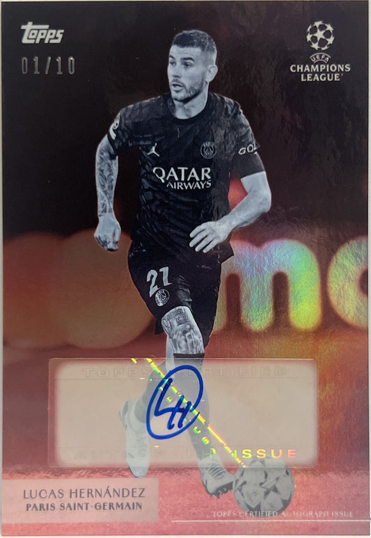 Lucas Hernandez 1/10 Autograph Topps Simplicidad 2023/24