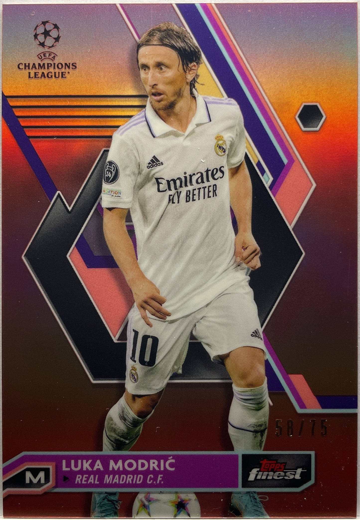 Luka Modric 58/75 Rose Gold Topps Finest UCC 2022/23