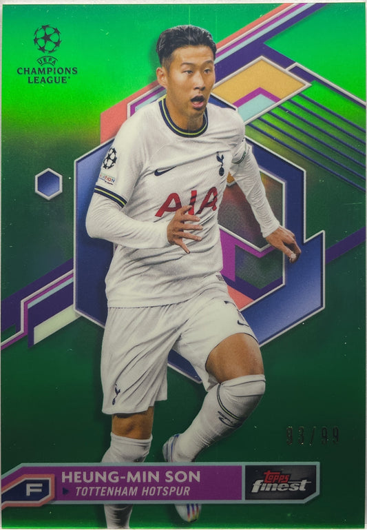 Heung-Min Son 93/99 Green Topps Finest UCC 2022/23