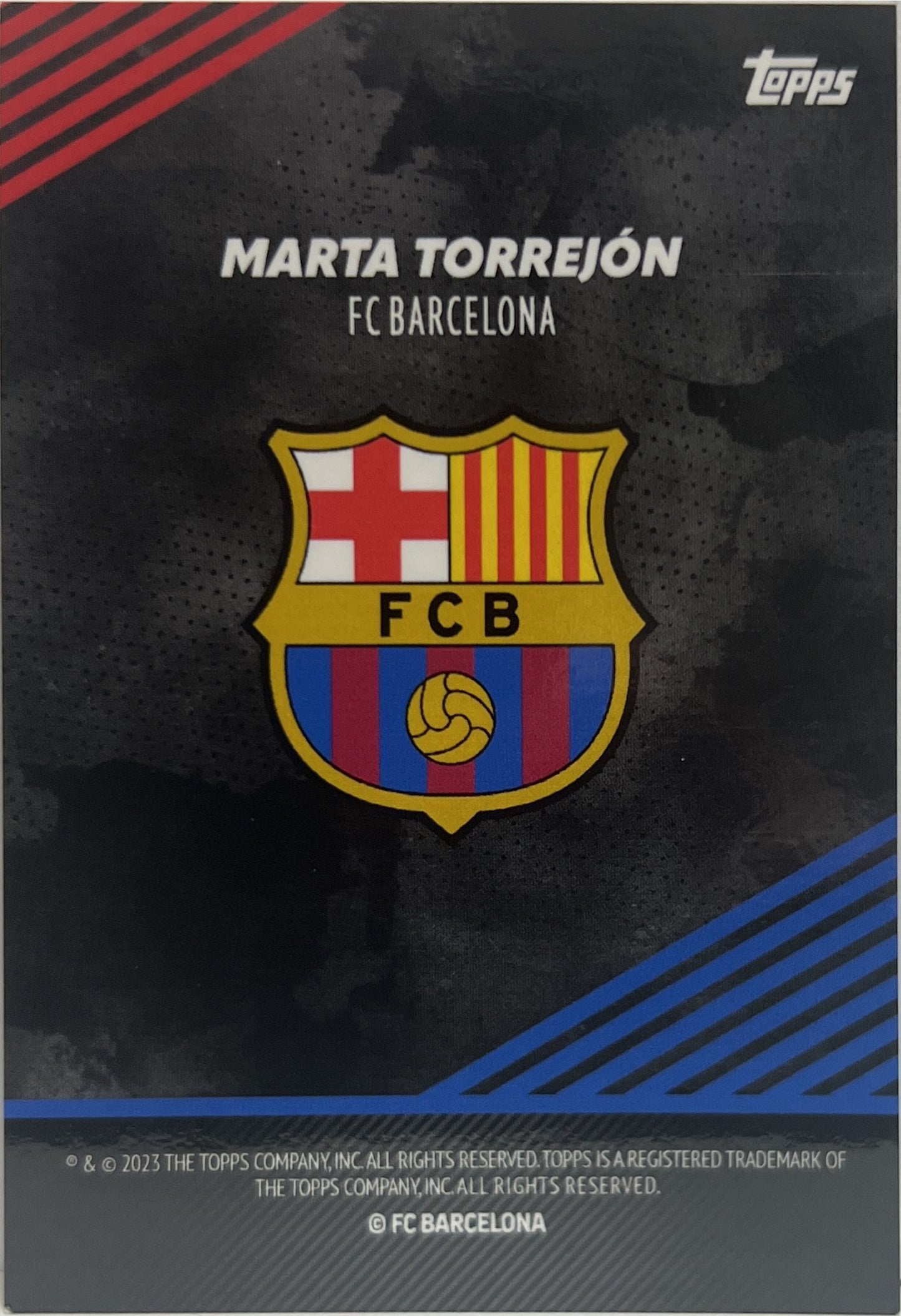 Marta Torrejon 41/49 Autograph Topps Barcelona Women's Champions 2023