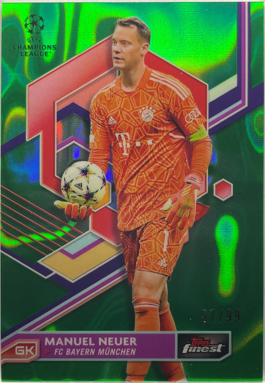 Manuel Neuer 57/99 Green Wave Topps Finest UCC 2022/23