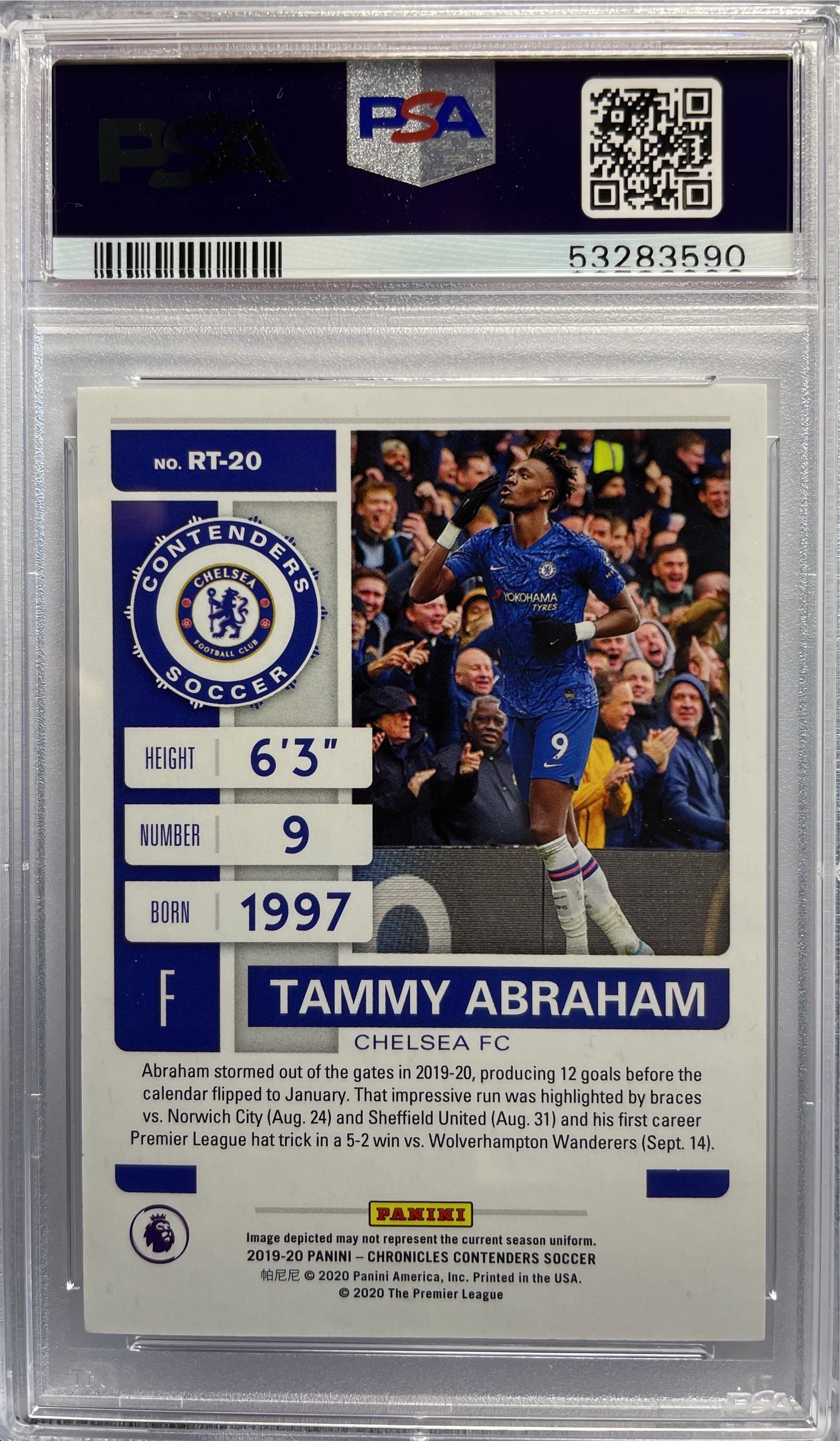 PSA 10 Tammy Abraham Rookie Ticket - Chronicles 2019/20