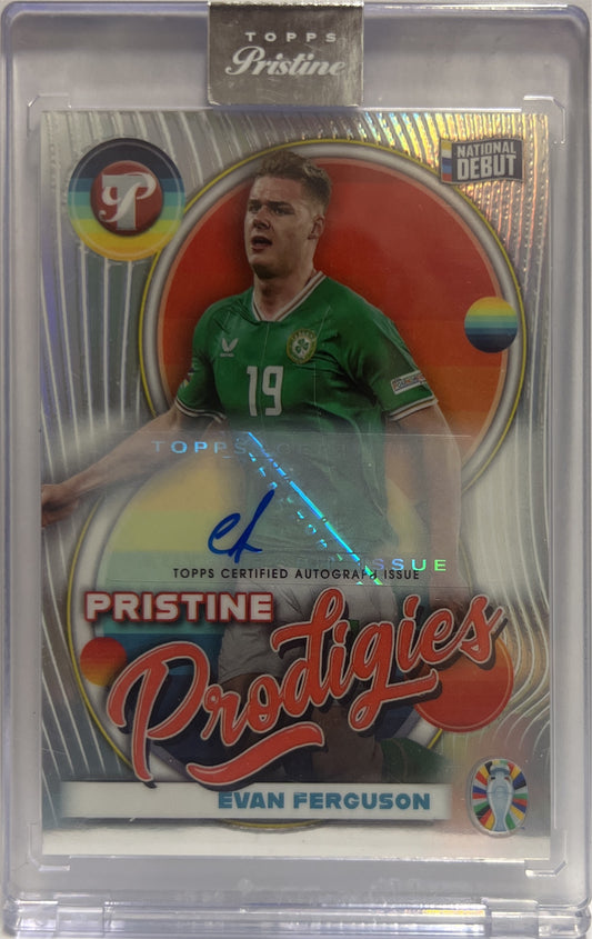 Evan Ferguson Autograph Pristine Prodigies National Debut Topps Pristine Road To Euro 2024