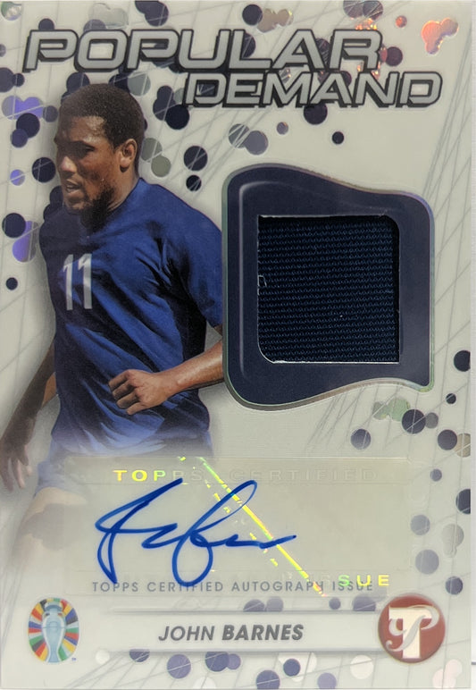 John Barnes Patch Autograph Popular Demand Topps Pristine Road To Euro 2024
