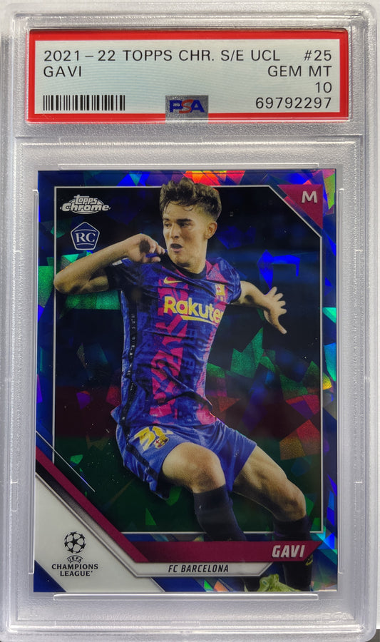 PSA 10 - Gavi Rookie - Topps Chrome Sapphire UCL 2021/22