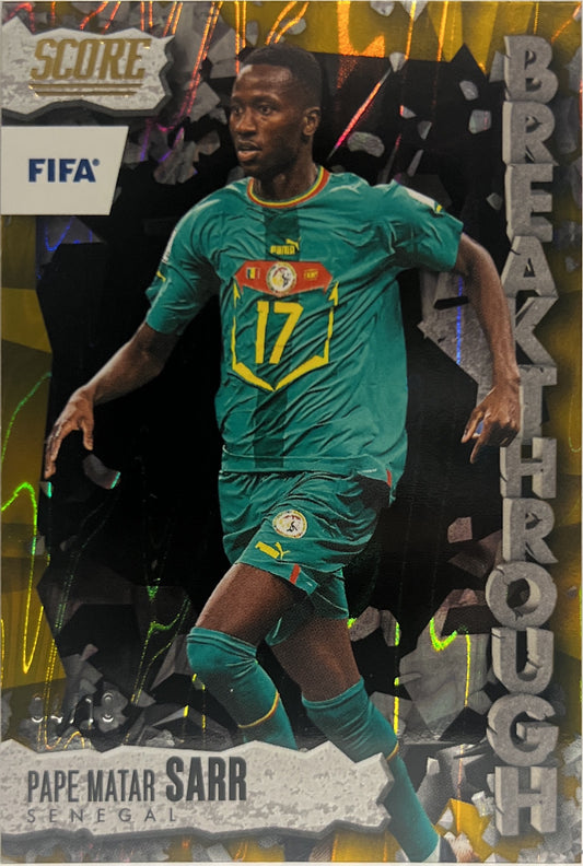 Pape Matar Sarr 4/10 Breakthrough Gold Swirl Score Fifa 2023/24