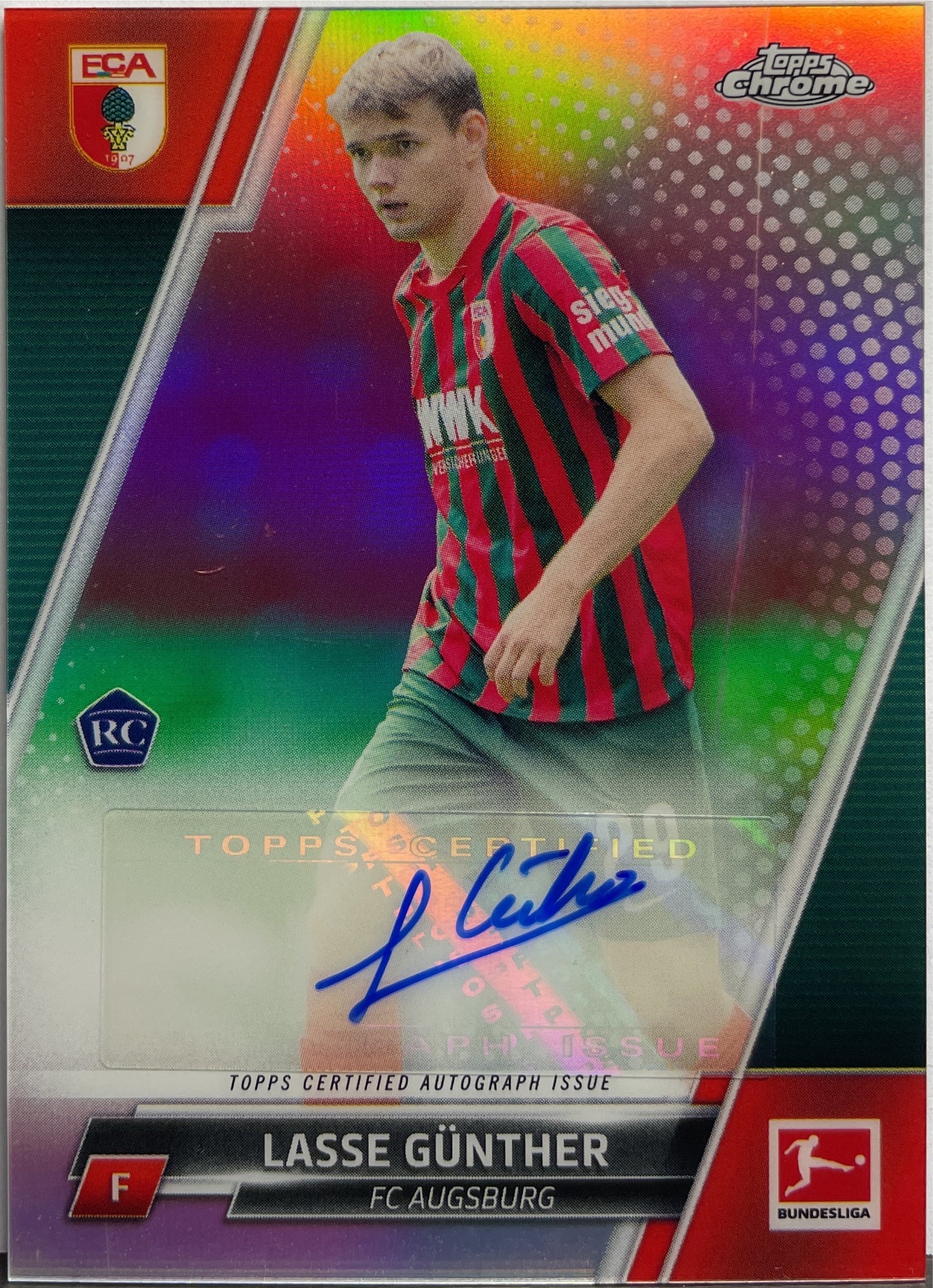 Lasse Gunther Rookie Autograph Topps Chrome Bundesliga 2022/23