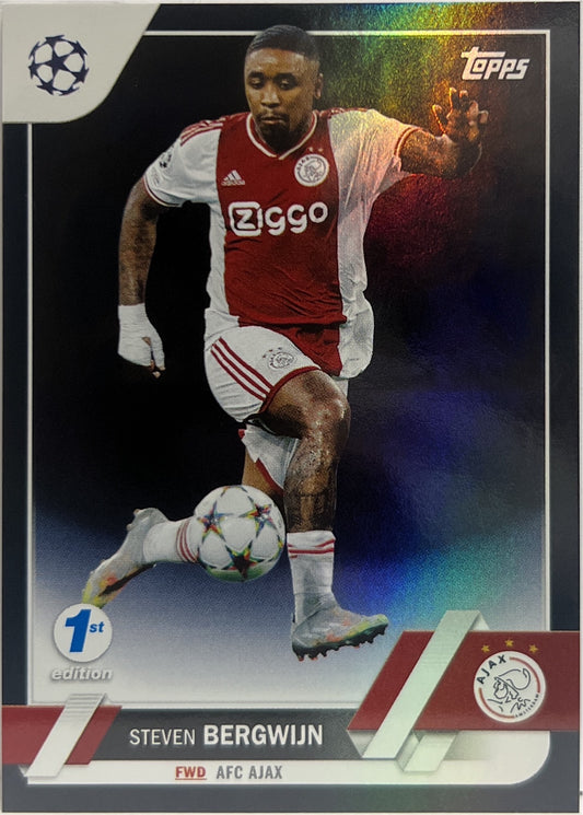 Steven Bergwijn 8/10 Black Topps UCC 1ST Edition 2022/23