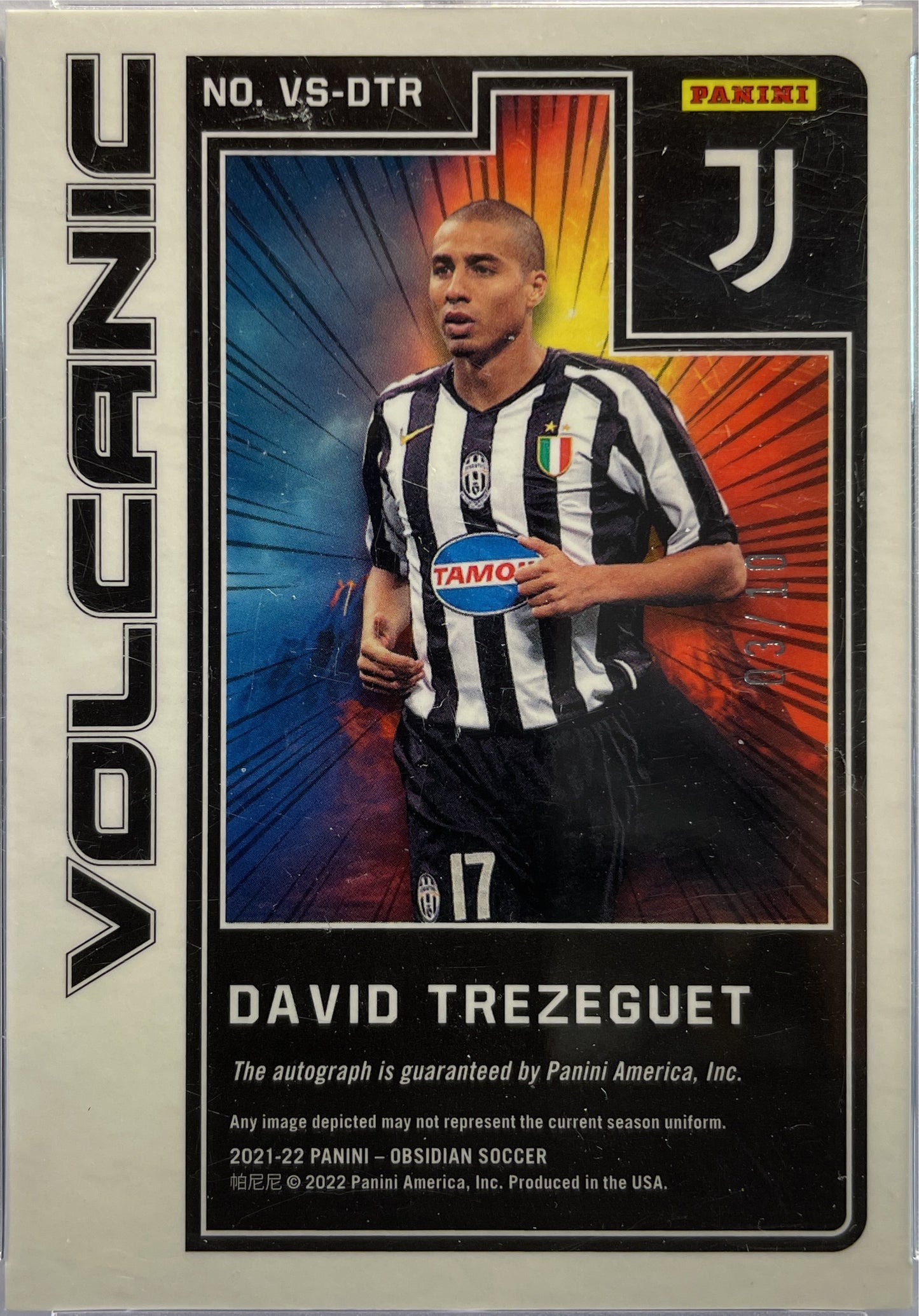 David Trezeguet 3/10 Autograph Volcanic Obsiadian 2021/22