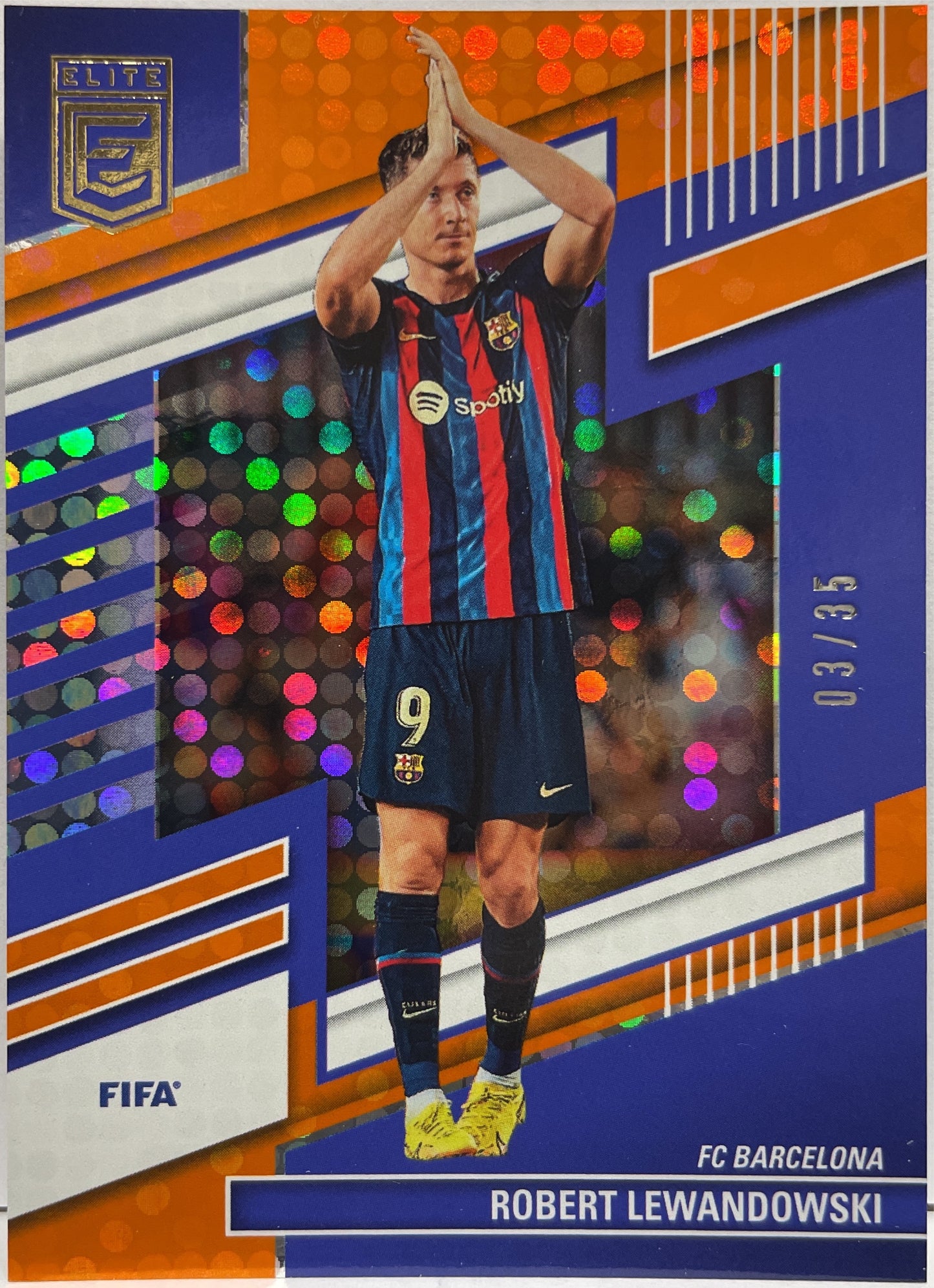 Robert Lewandowski 3/35 Orange Disco Donruss Elite Fifa 2022/23