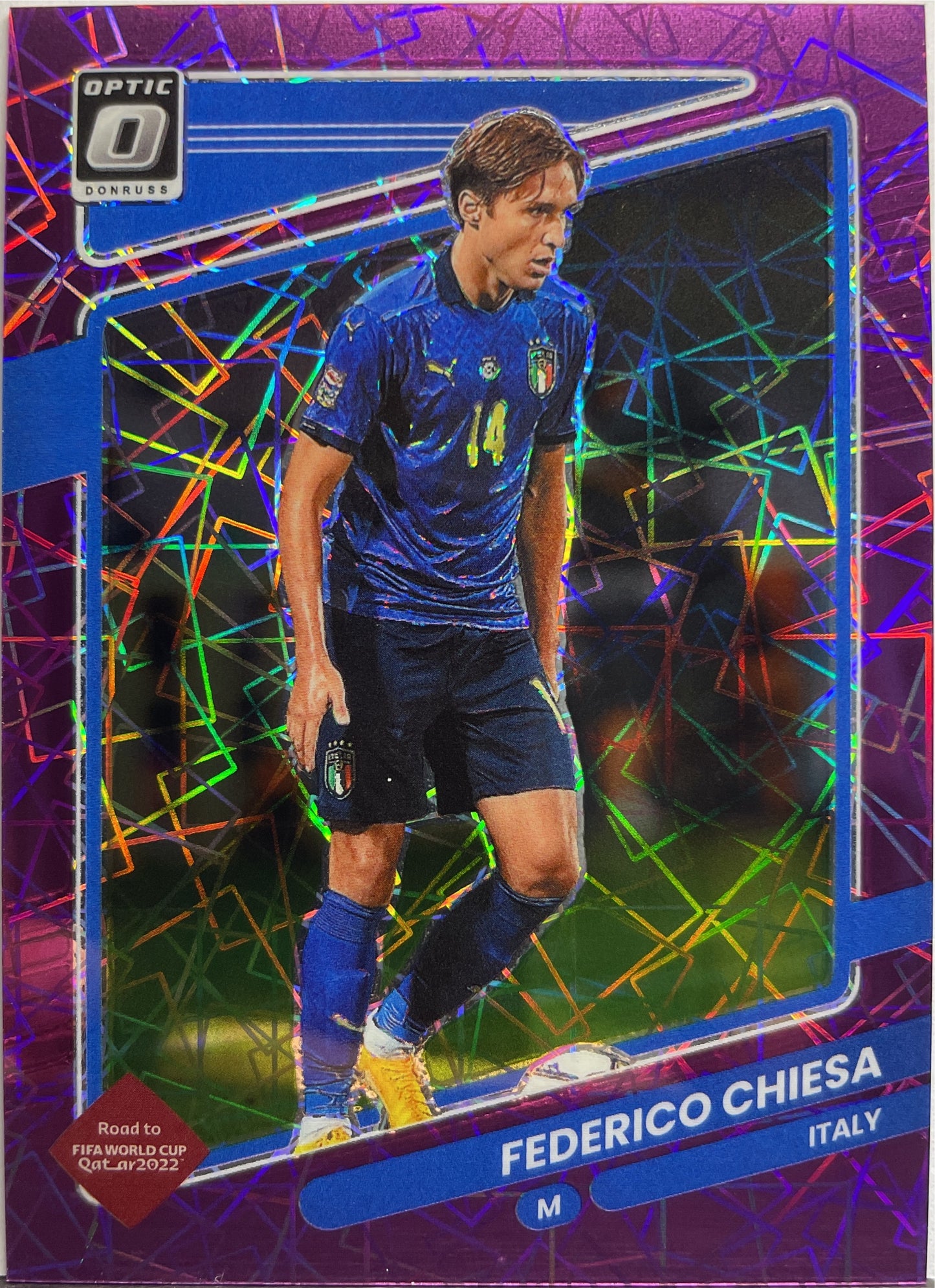 Federico Chiesa 6/99 Purple Optic Donruss Road To Qatar 2021/22