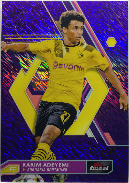 Karim Adeyemi 136/199 Purple Shimmer Topps Finest UCC 2022/23