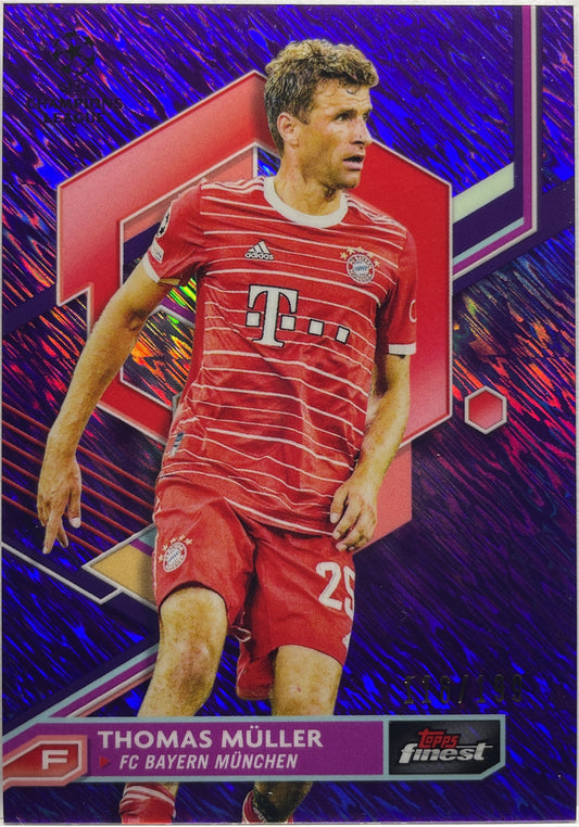 Thomas Muller 116/199 Purple Shimmer Topps Finest UCC 2022/23