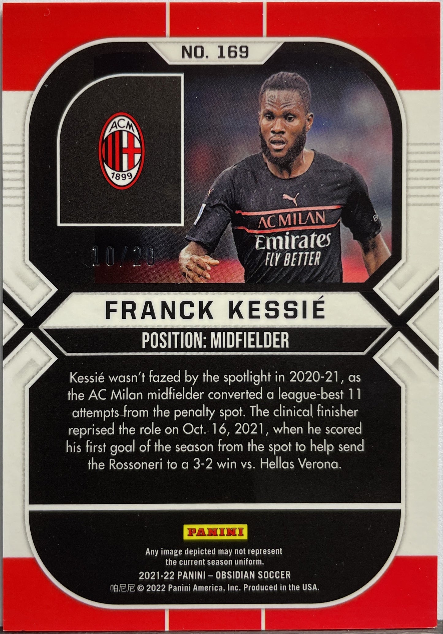 Frank Kessie 10/20 Obsidian 2021/22