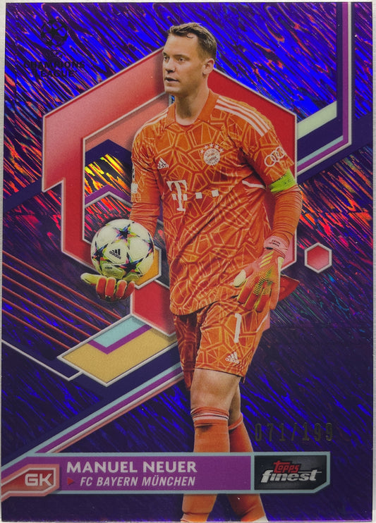 Manuel Neuer 71/199 Purple Shimmer Topps Finest UCC 2022/23