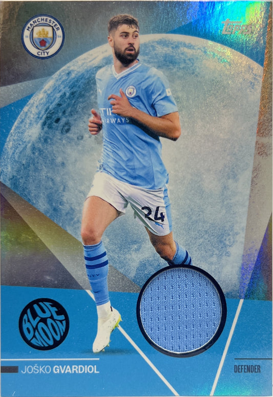 Josko Gvardiol Patch Blue Moon Topps Manchester City Team Set 2023/24