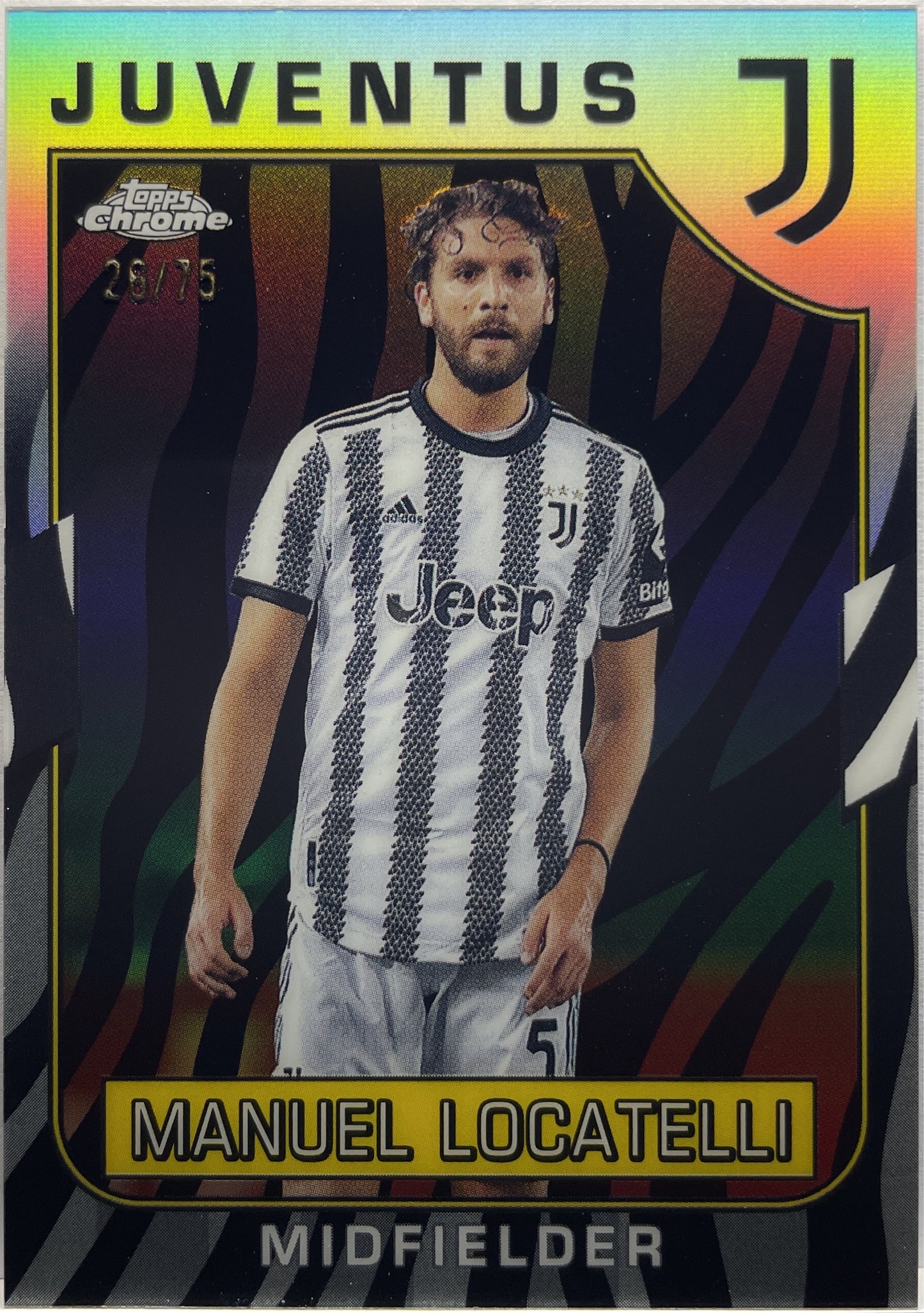 Manuel Locatelli 26/75 Zebra Topps Chrome Juventus 2022/23