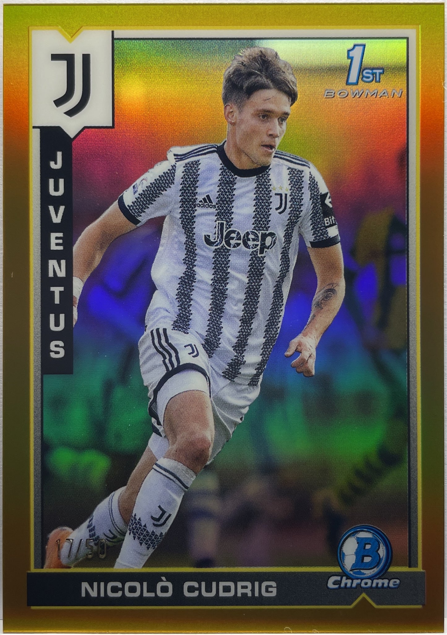 Nicolo Cudrig 17/50 1ST Bowman Gold Topps Chrome Juventus 2022/23