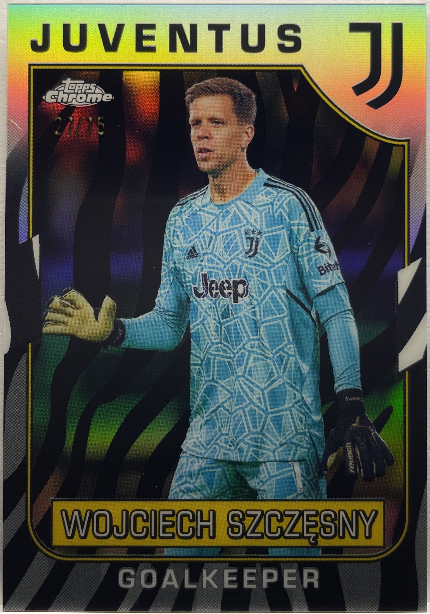 Wojciech Szczesny 27/75 Zebra Topps Chrome Juventus 2022/23