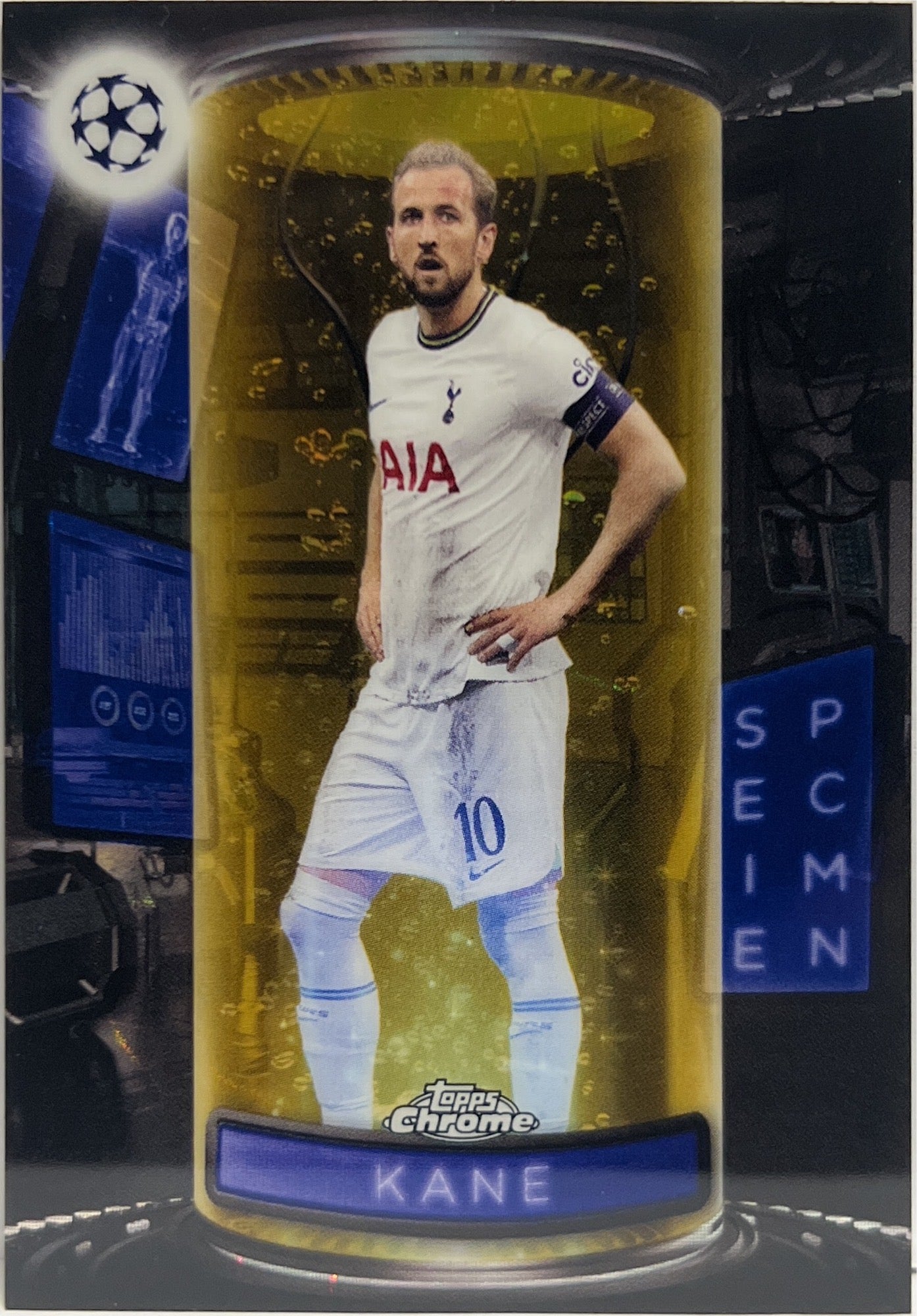 Harry Kane Specimen Gold Wave Topps Chrome UCC 2022/23