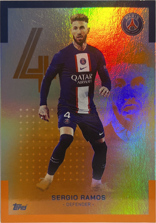Sergio Ramos 3/25 Orange Topps PSG Team Set 2022/23
