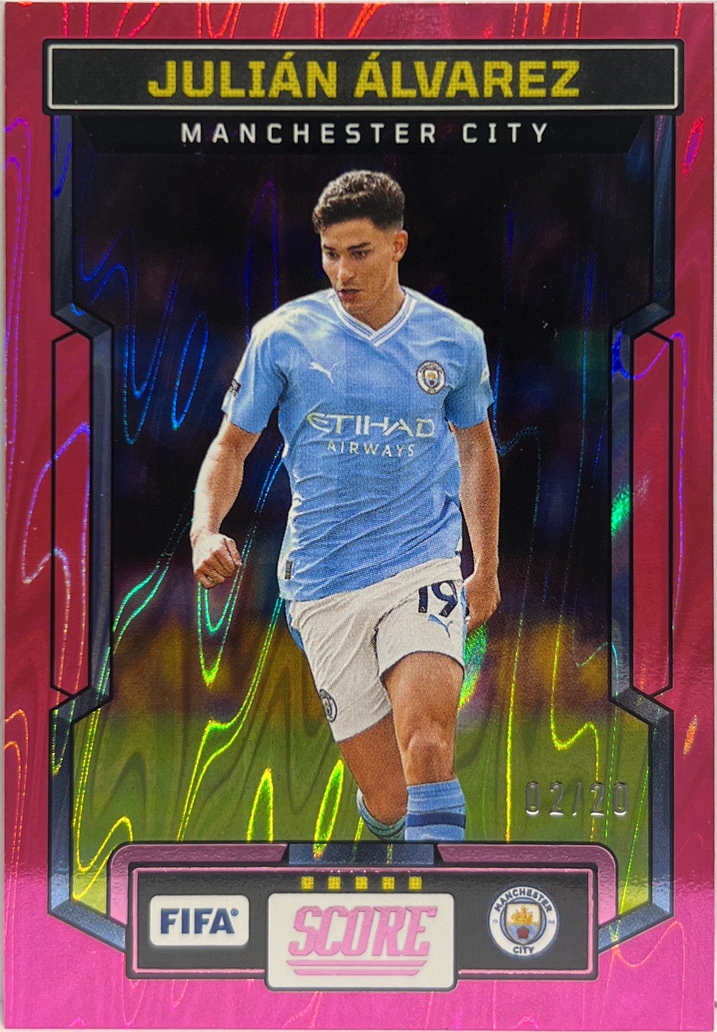 Julian Alvarez 2/20 Pink Swirl Score Fifa 2023/24