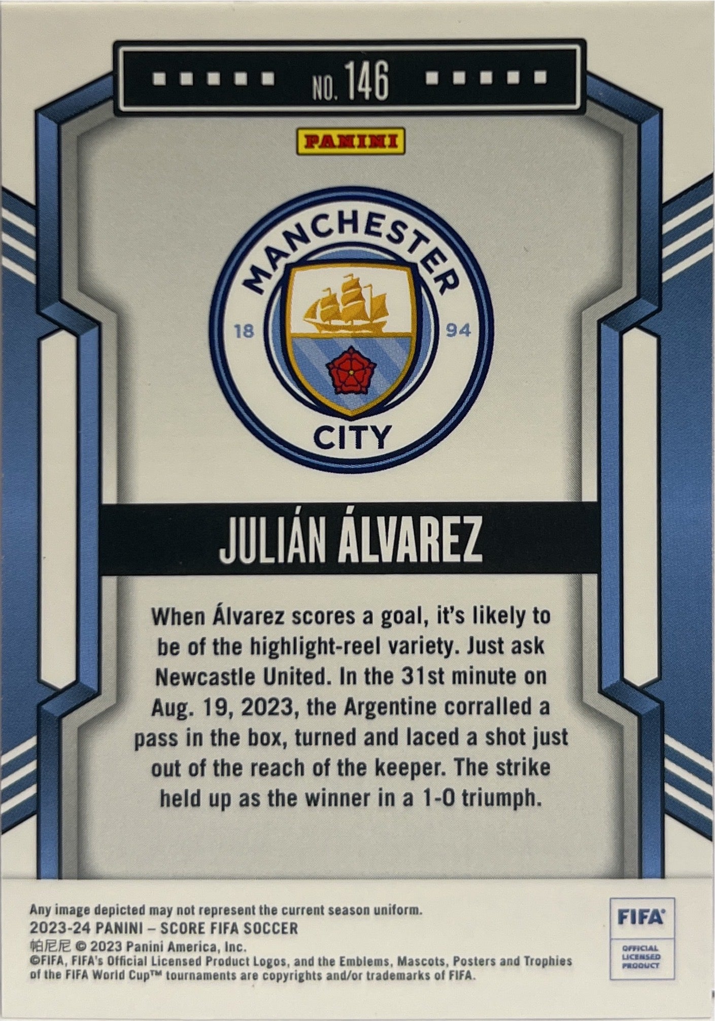 Julian Alvarez 2/20 Pink Swirl Score Fifa 2023/24