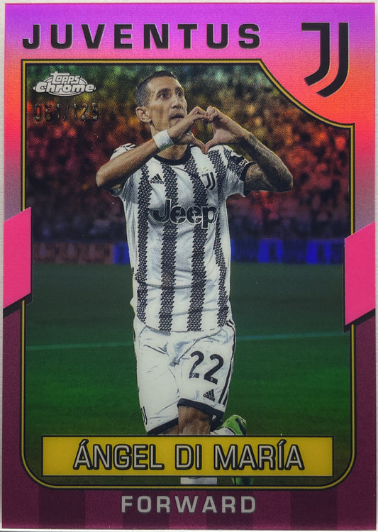 Angel Di Maria 61/125 Pink Topps Chrome Juventus 2022/23