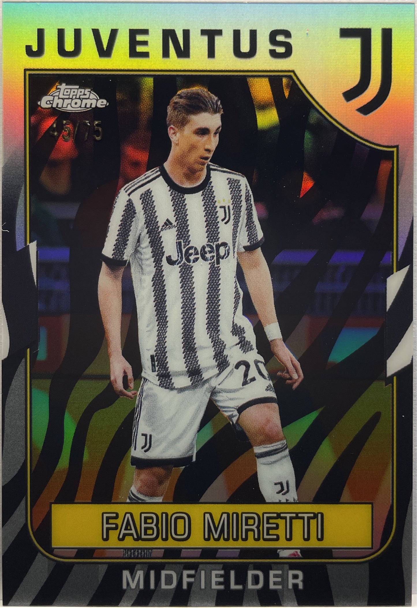 Fabio Miretti 45/75 Zebra Topps Chrome Juventus 2022/23