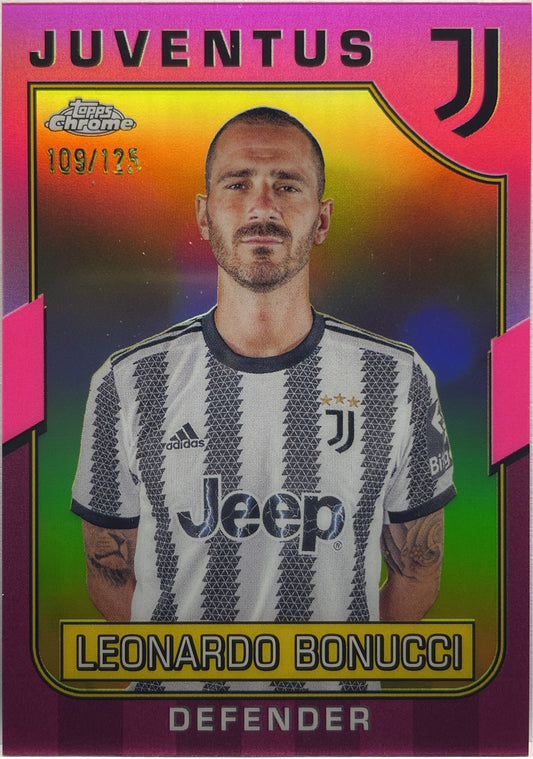 Leonardo Bonucci 109/125 Pink Topps Chrome Juventus 2022/23