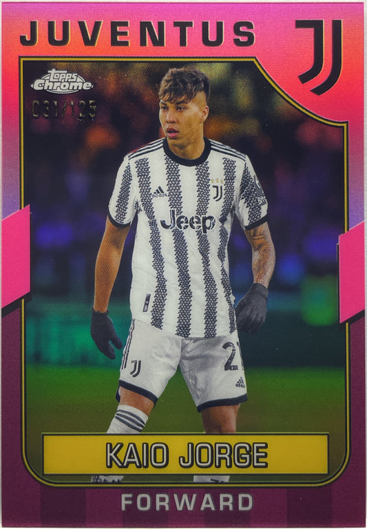 Kaio Jorge 31/125 Pink Topps Chrome Juventus 2022/23