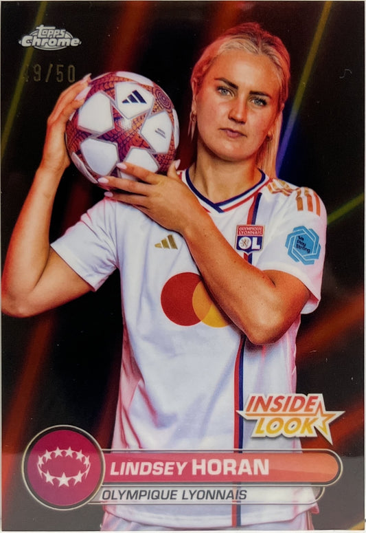Lindsey Horan 49/50 Inside Look Topps Chrome Uefa Women's Champions League 2023/24