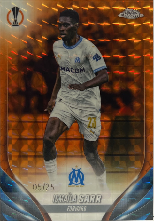 Ismaila Sarr 5/25 Geometric Orange Topps Chrome UCC 2023/24