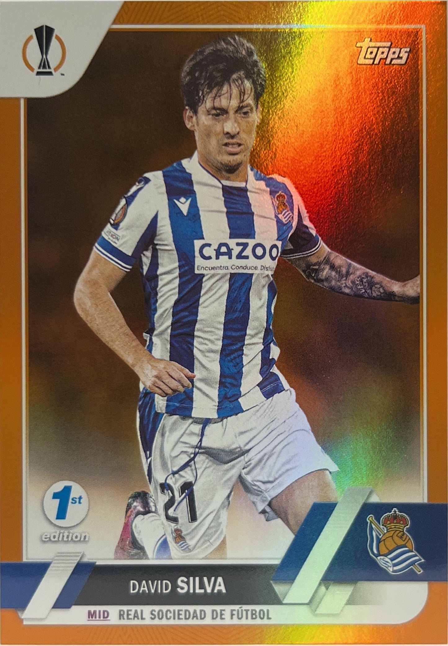 David Silva 20/25 Orange Topps UCC 1ST Edition 2022/23