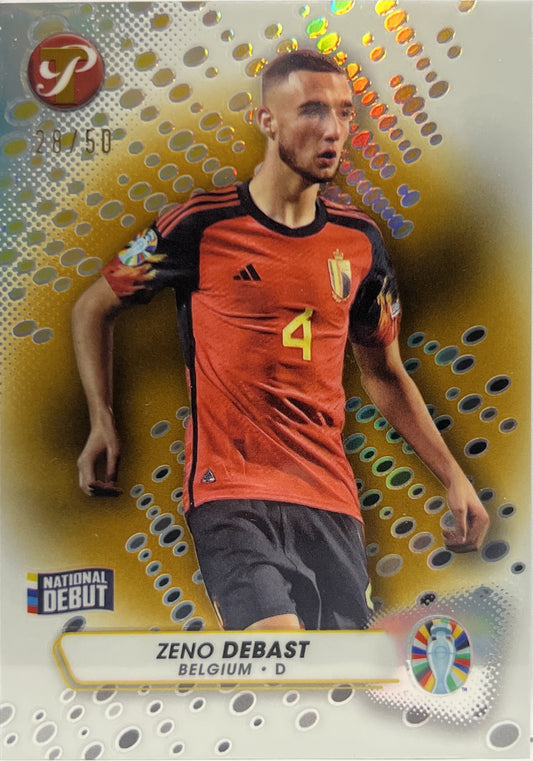 Zeno Debast 28/50 National Debut Gold Topps Pristine Road To Euro 2024
