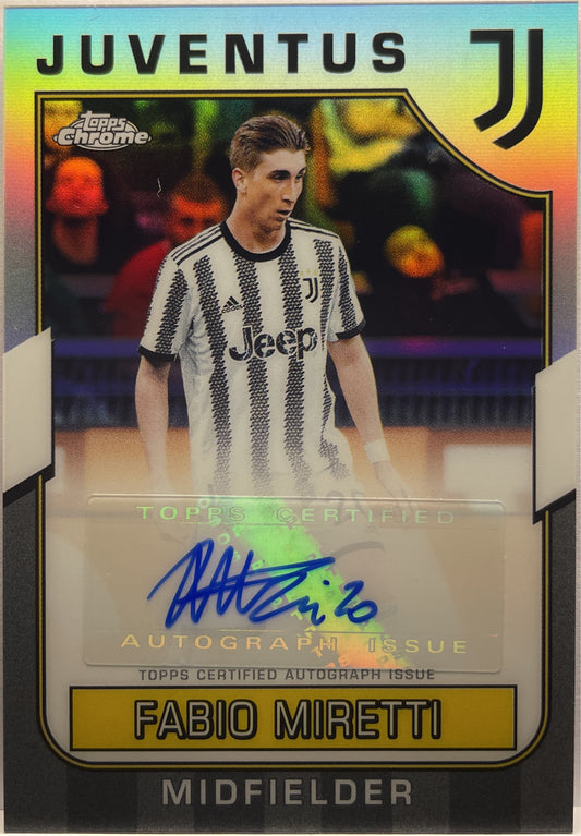 Fabio Miretti Autograph Topps Chrome Juventus 2022/23