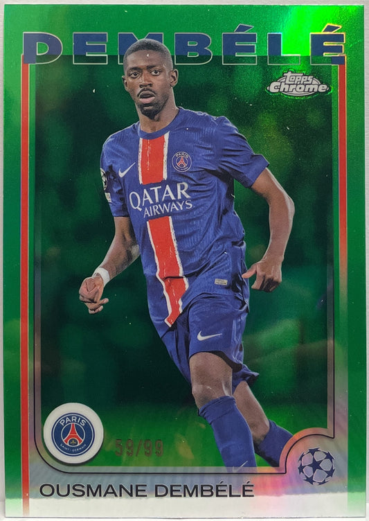 Ousmane Dembele 59/99 Green Topps Chrome UCC 2024/25