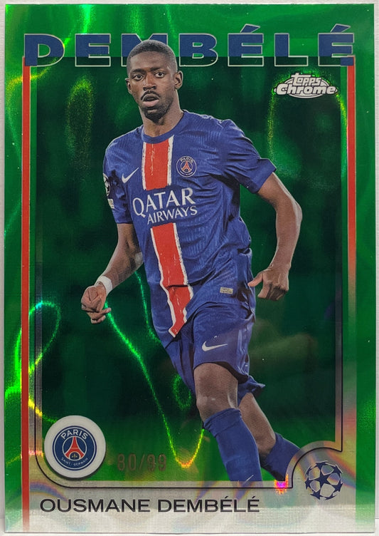 Ousmane Dembele 80/99 Green Lava Topps Chrome UCC 2024/25
