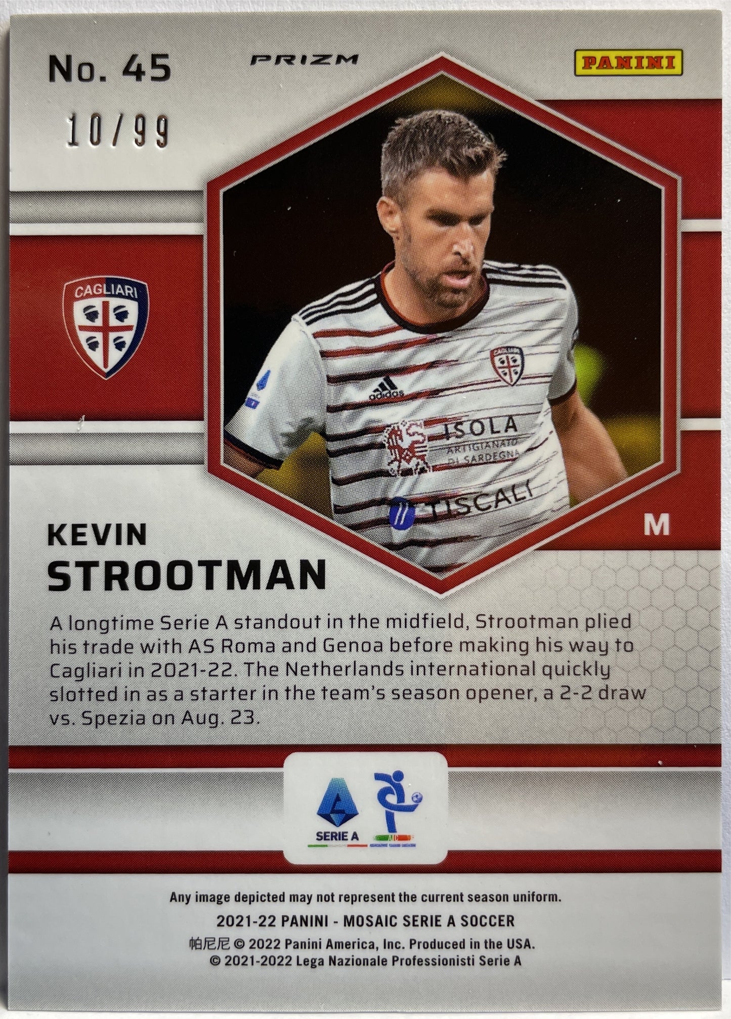 Kevin Strootman 10/99 Blue Mosaic Serie A 2021/22