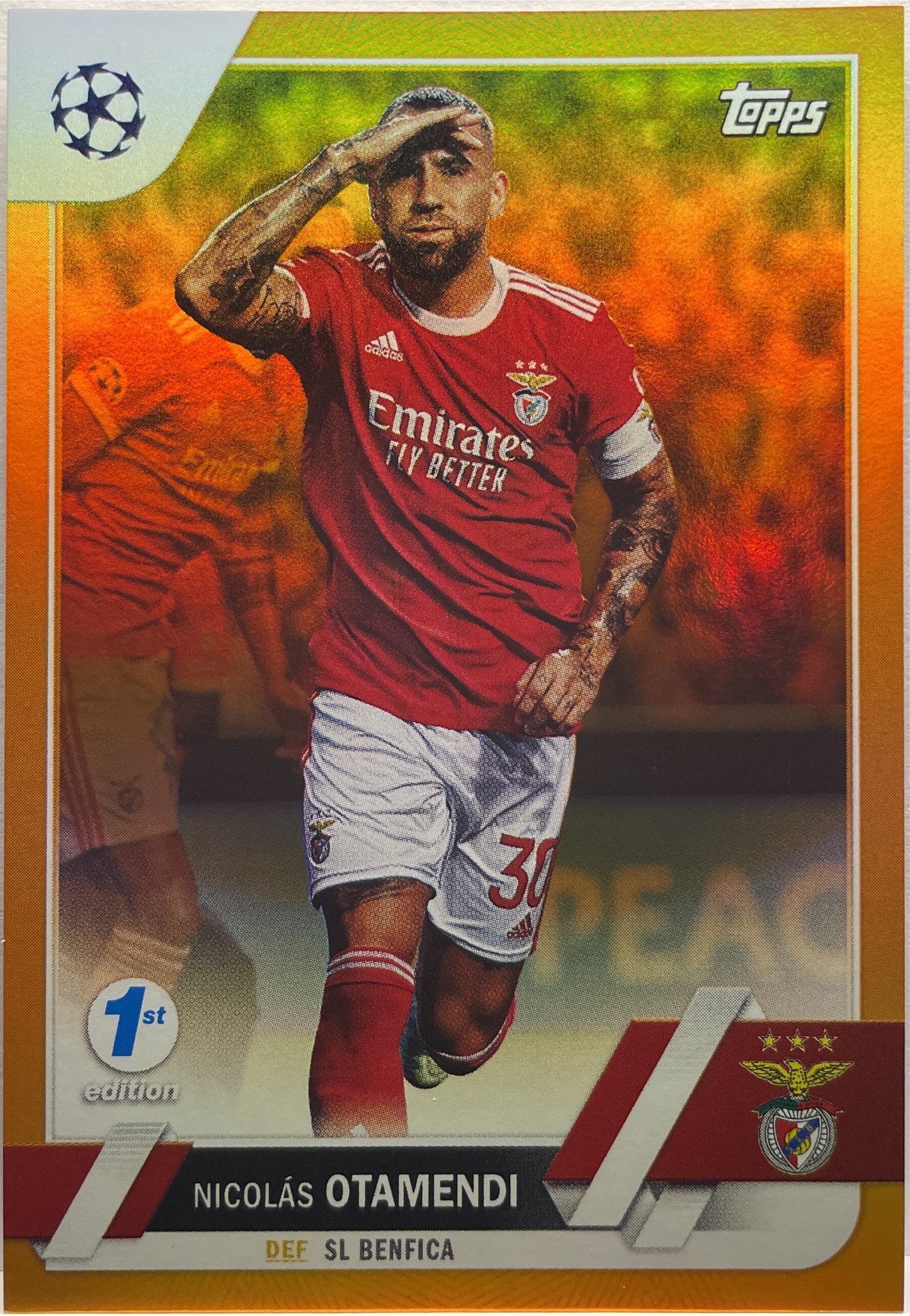 Nicolas Otamendi 21/25 Orange Topps UCC 1ST Edition 2022/23