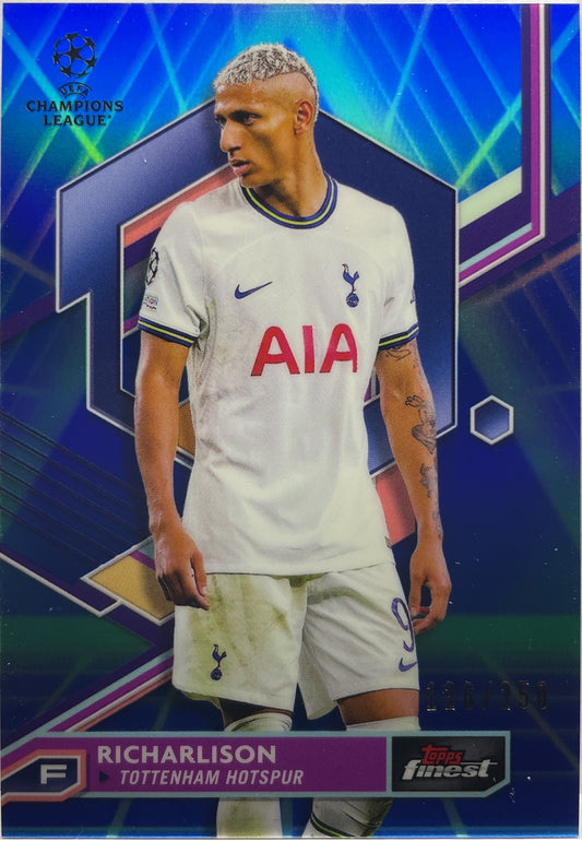 Richarlison 126/250 Blue/Aqua Vaporwave Topps Finest UCC 2022/23